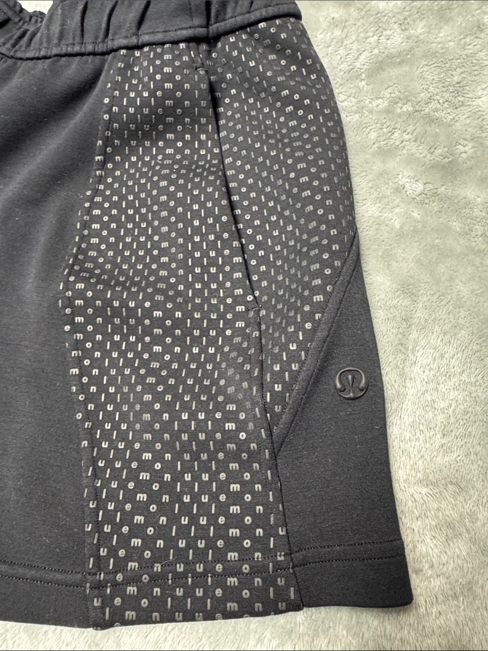 lululemon athletica Black Athletic Shorts with Perforated Side Panels